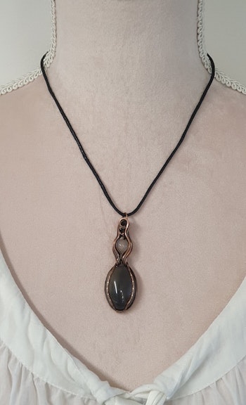 Halsband Delicious Double med agat