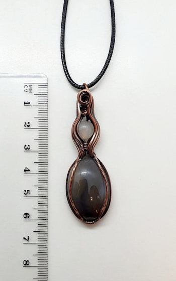 Halsband Delicious Double med agat