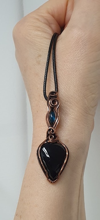 Halsband Delicious Double med svart agat och apatit