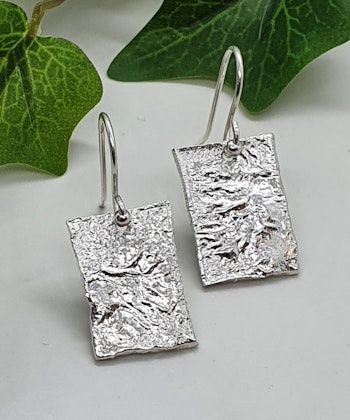 Örhängen Struktur i 925 sterlingsilver