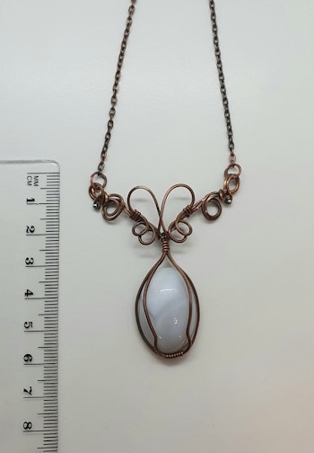 Halsband Luscious Loops Wings med agat