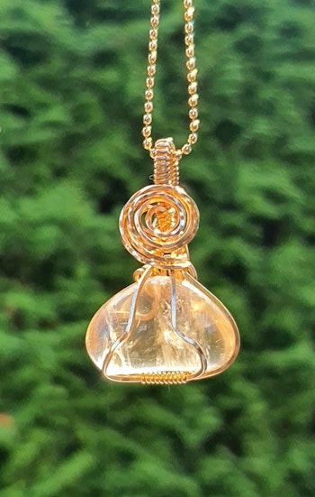 Halsband Simple Swirl med rutilkvarts