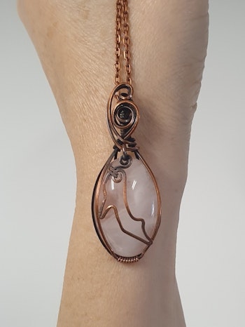 Halsband Stunning Stiletto med rosenkvarts