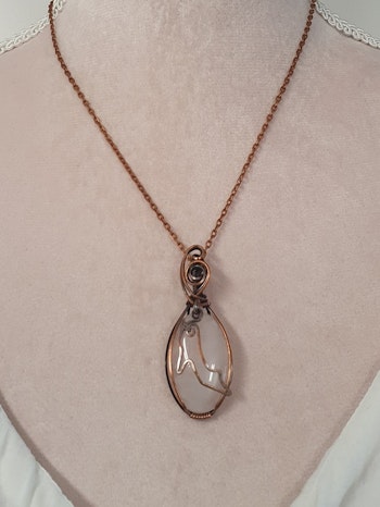 Halsband Stunning Stiletto med rosenkvarts
