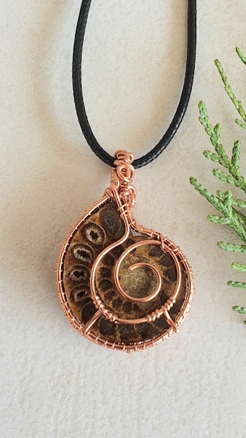 (Sålt) Halsband Ammonite Fossil