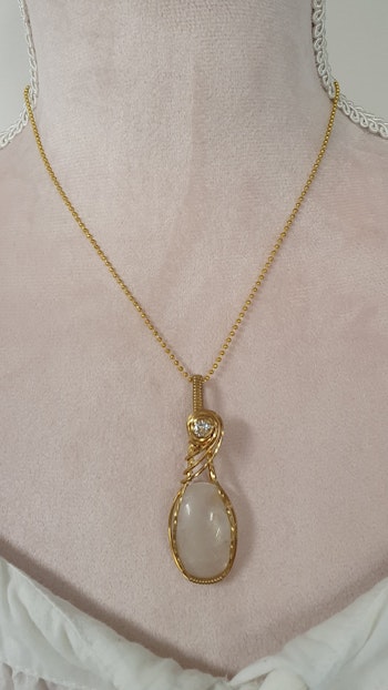 Halsband Delicious Double med bergkristall och kubik zirkon