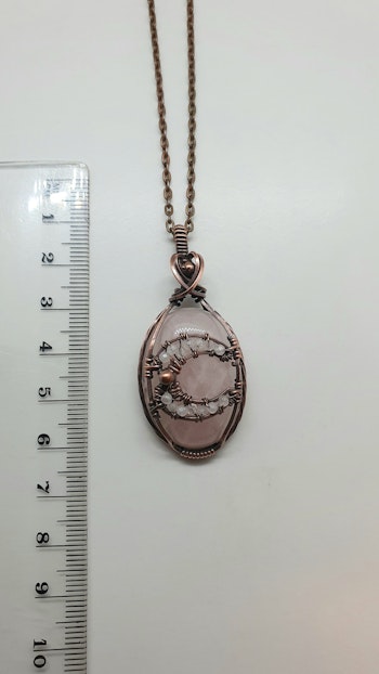 Halsband Magical Moon med rosenkvarts