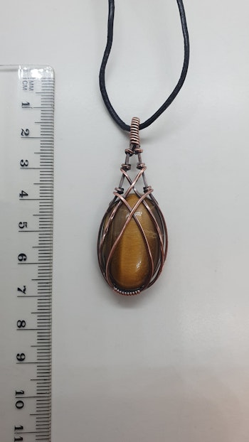 Halsband Criss Cross med tigeröga