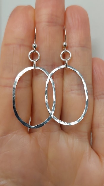 Örhängen Oval i 925 sterling silver