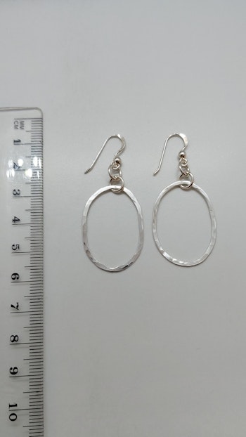 Örhängen Oval i 925 sterling silver