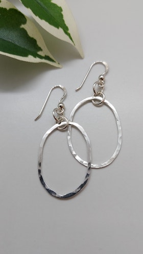 Örhängen Oval i 925 sterling silver