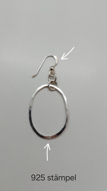 Örhängen Oval i 925 sterling silver