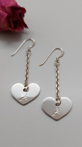 Örhängen Hjärta i 925 sterlingsilver