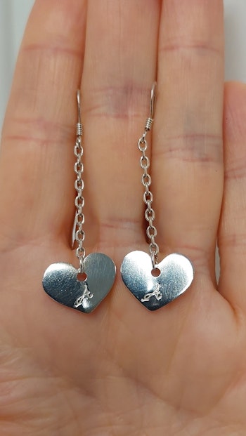 Örhängen Hjärta i 925 sterlingsilver