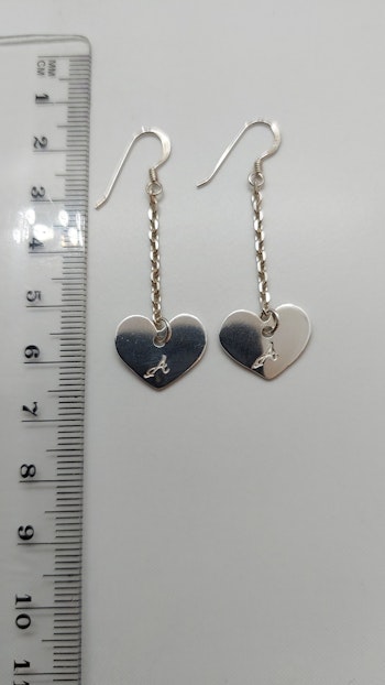Örhängen Hjärta i 925 sterlingsilver