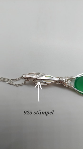 Halsband Delicious Double i 925 sterlingsilver med gröntonad agat och etiopisk opal