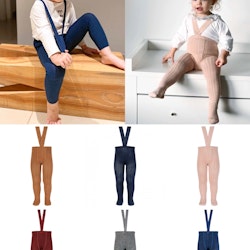 CÓNDOR - Merino Wool-Blend Leggings W/Elastic Suspenders Light Grey