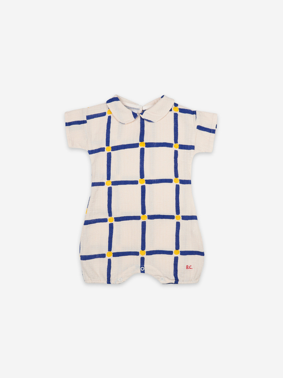 Bobo Choses Cube All Over Woven Playsuit