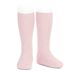 CÓNDOR - Wide Rib Basic Knee Socks Pink