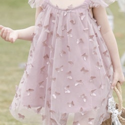 Dolly By Le Petit Tom Allover Butterflies Tutu Dress Klänning Pink
