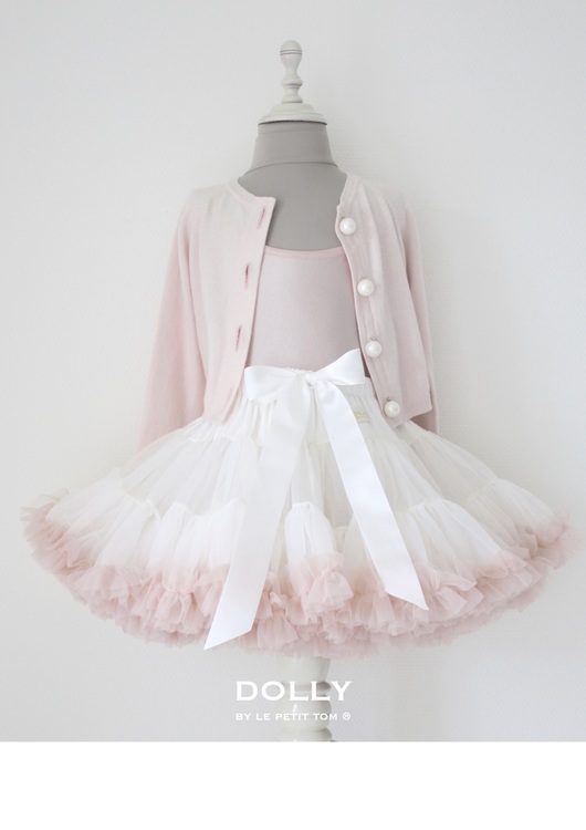 Dolly By Le Petit Tom Sweet Queen Pettiskirt Kjol Off-White Ballet Pink