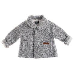 Tocoto Vintage Baby Striped Fur Coat grey