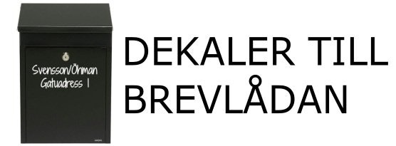 Dekal till brevlåda - Dekaler - Alltid snabb leverans