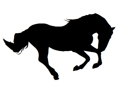 Dekor till hästtransport - Häst i galopp