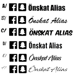 Dekal - Facebook & Snapchat alias