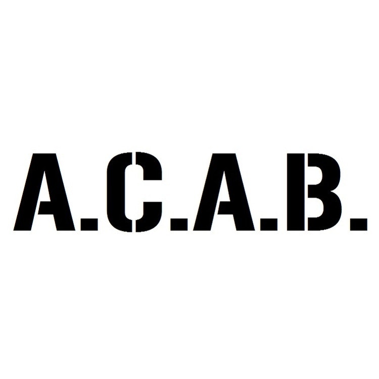Dekal dekaler klistermärke  a.c.a.b. acab