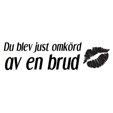 Dekal - Du blev just omkörd av en brud
