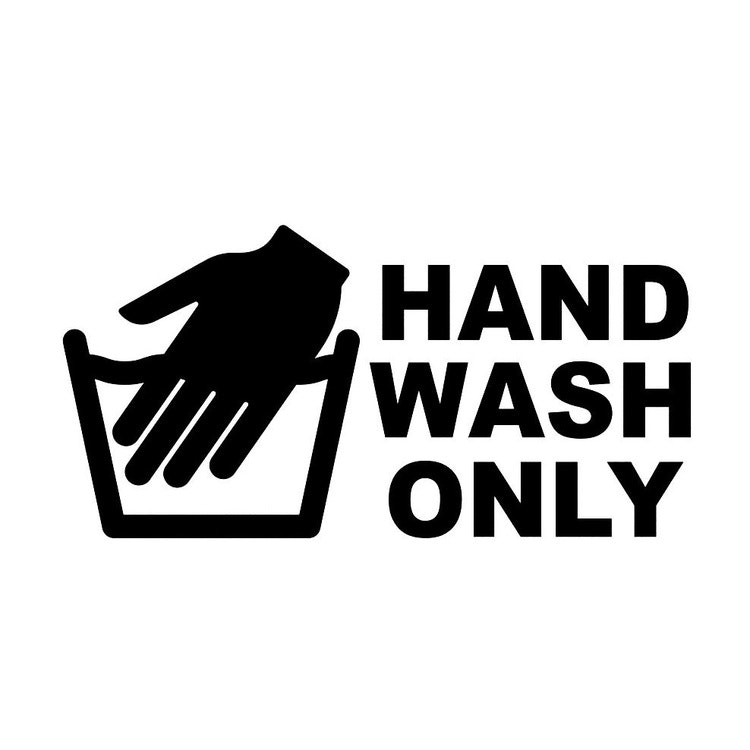 Dekal dekaler klistermärke handtvätt hand wash only