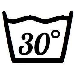 Väggdekor - Tvättsymbol 30°