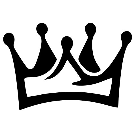 Dekal dekaler klistermärke  krona kungakrona drottning kung
