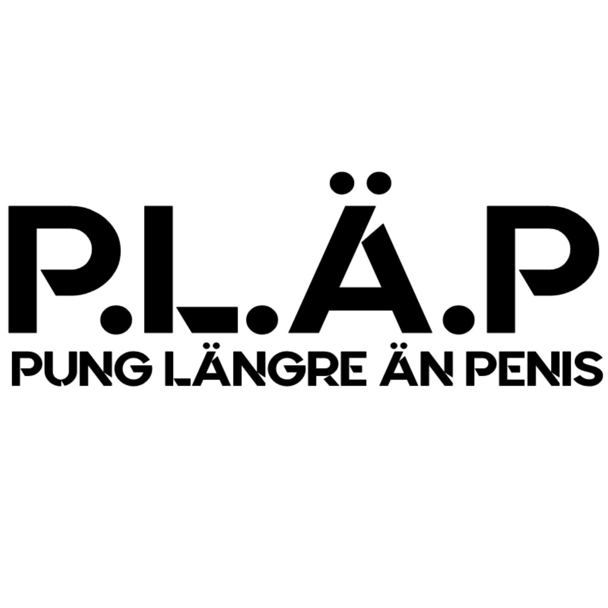 Dekal dekaler med texten p.l.ä.p pung längre än penis passande på bil bakruta
