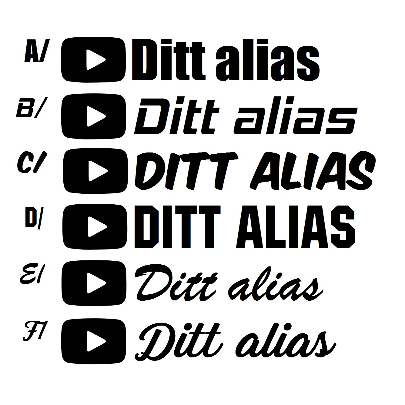 Dekal - YouTube alias