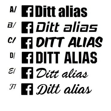 Dekal - Facebook alias