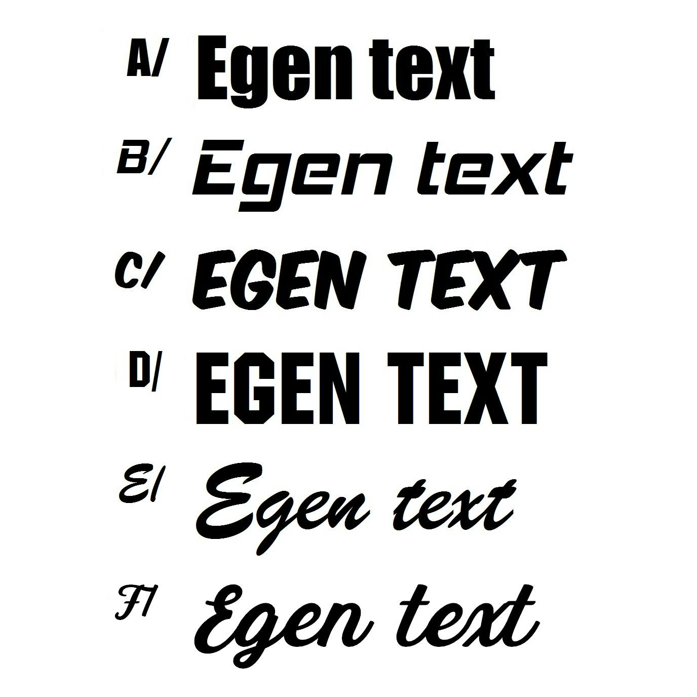 Dekal - Egen text