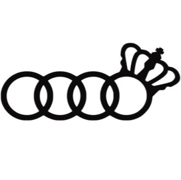 Dekal - Audi ringar krona
