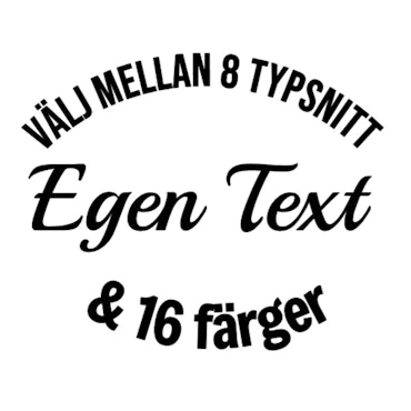 Dekal - Egen Text