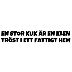Dekal - EN STOR KUK ÄR EN KLEN TRÖST