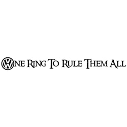 Dekal - VW One Ring Too Rule Them All