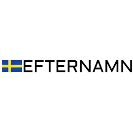 Dekal Rally Flagga med Efternamn