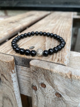 Armband – Obsidian & buddha