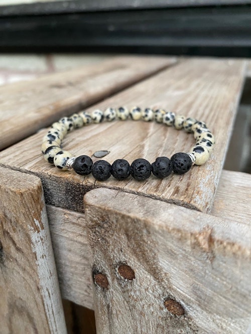 Armband – Dalmatinerjaspis & lava