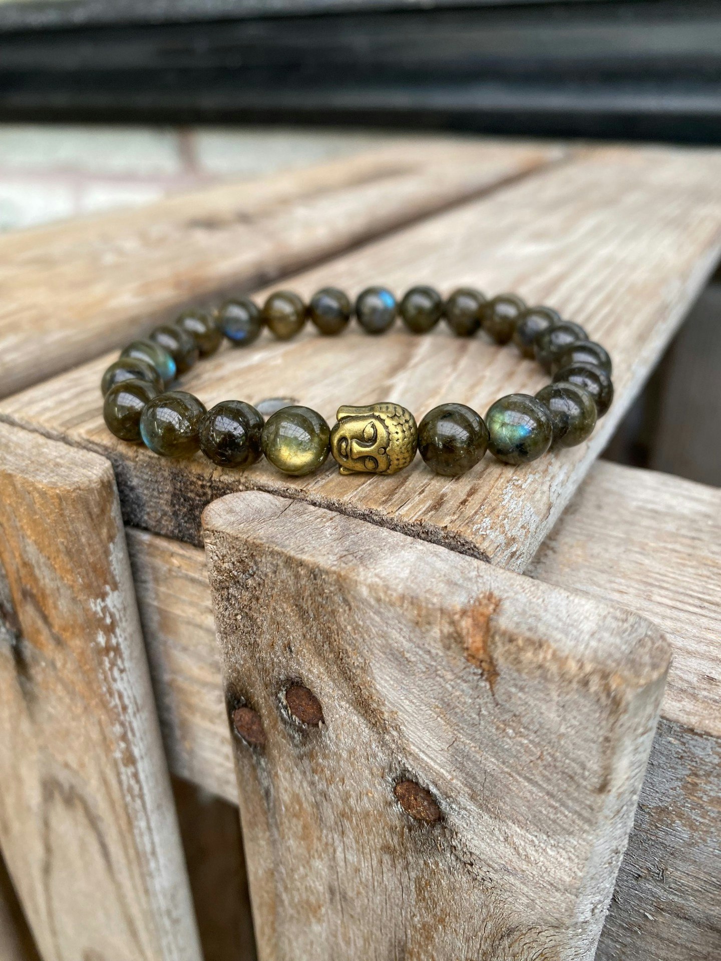 Armband – Labradorit & buddha