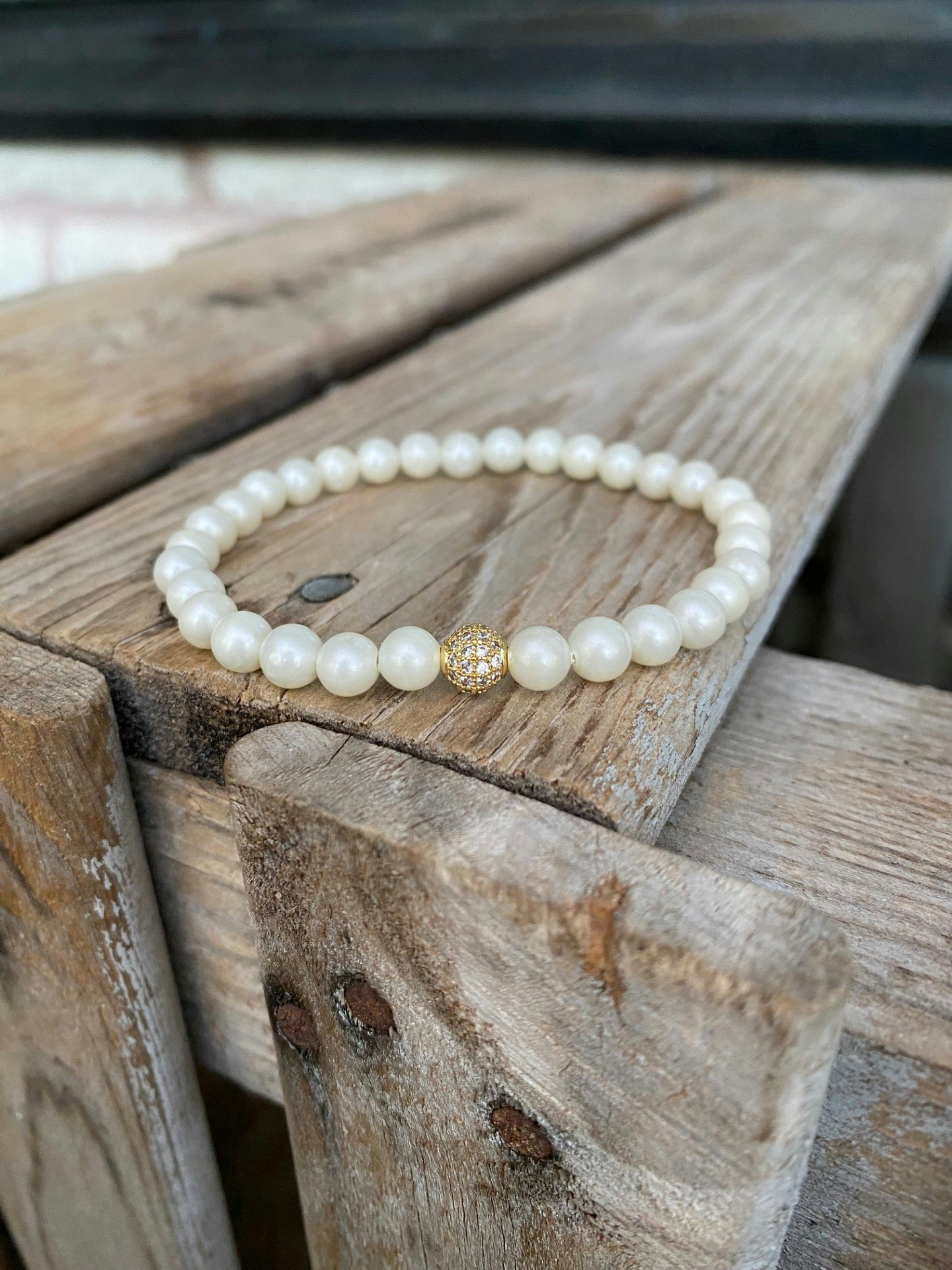 Armband – Snäckskal, 6 mm