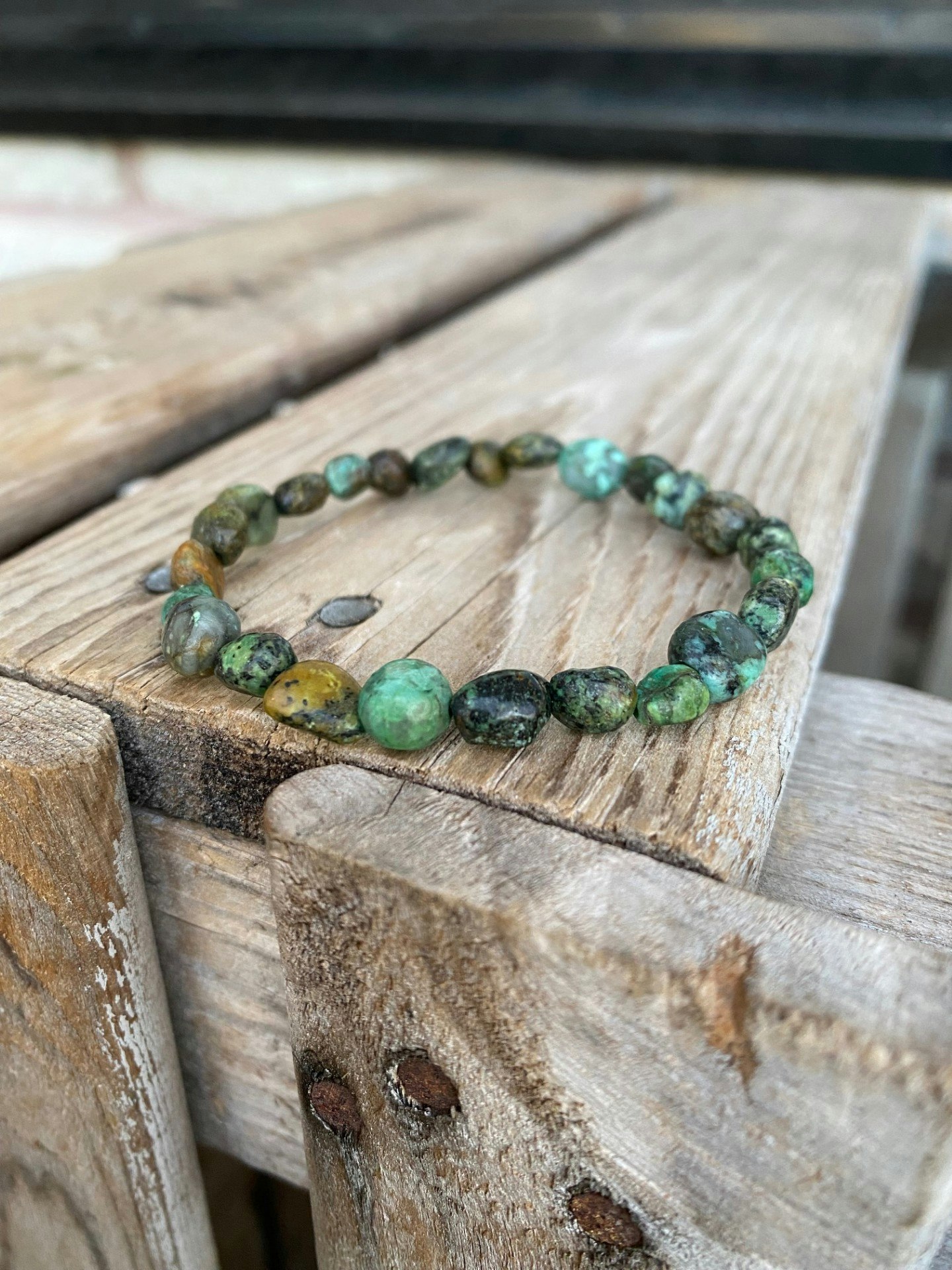 Armband – Afrikansk turkos nuggets