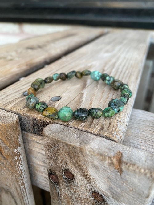 Armband – Afrikansk turkos nuggets