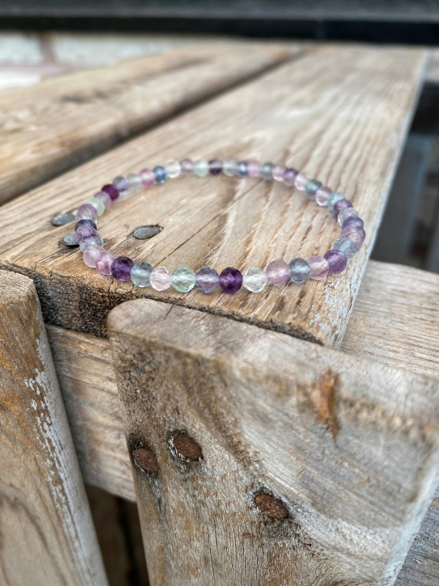 Armband – Facetterad fluorit